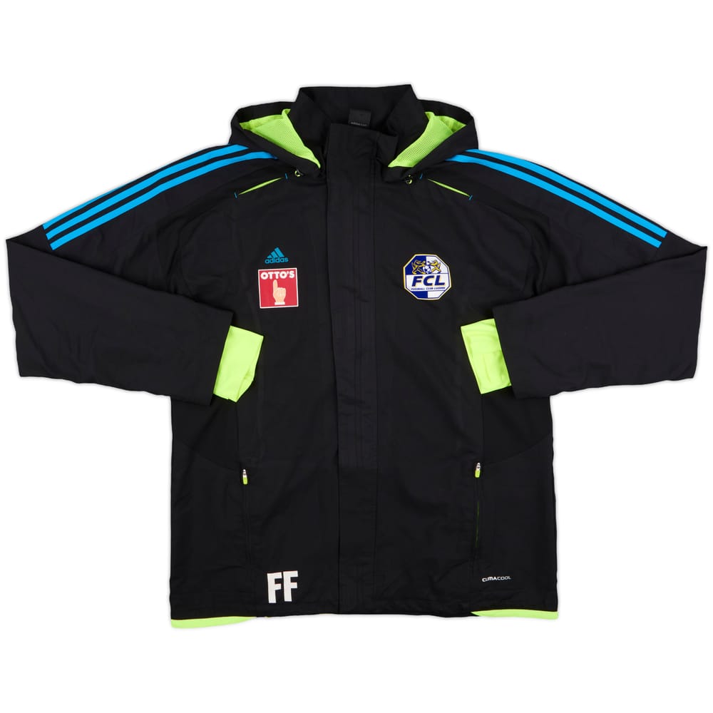 2011-12 Luzern adidas Staff Issue Hooded Rain Jacket FF - 9/10 - (XL)