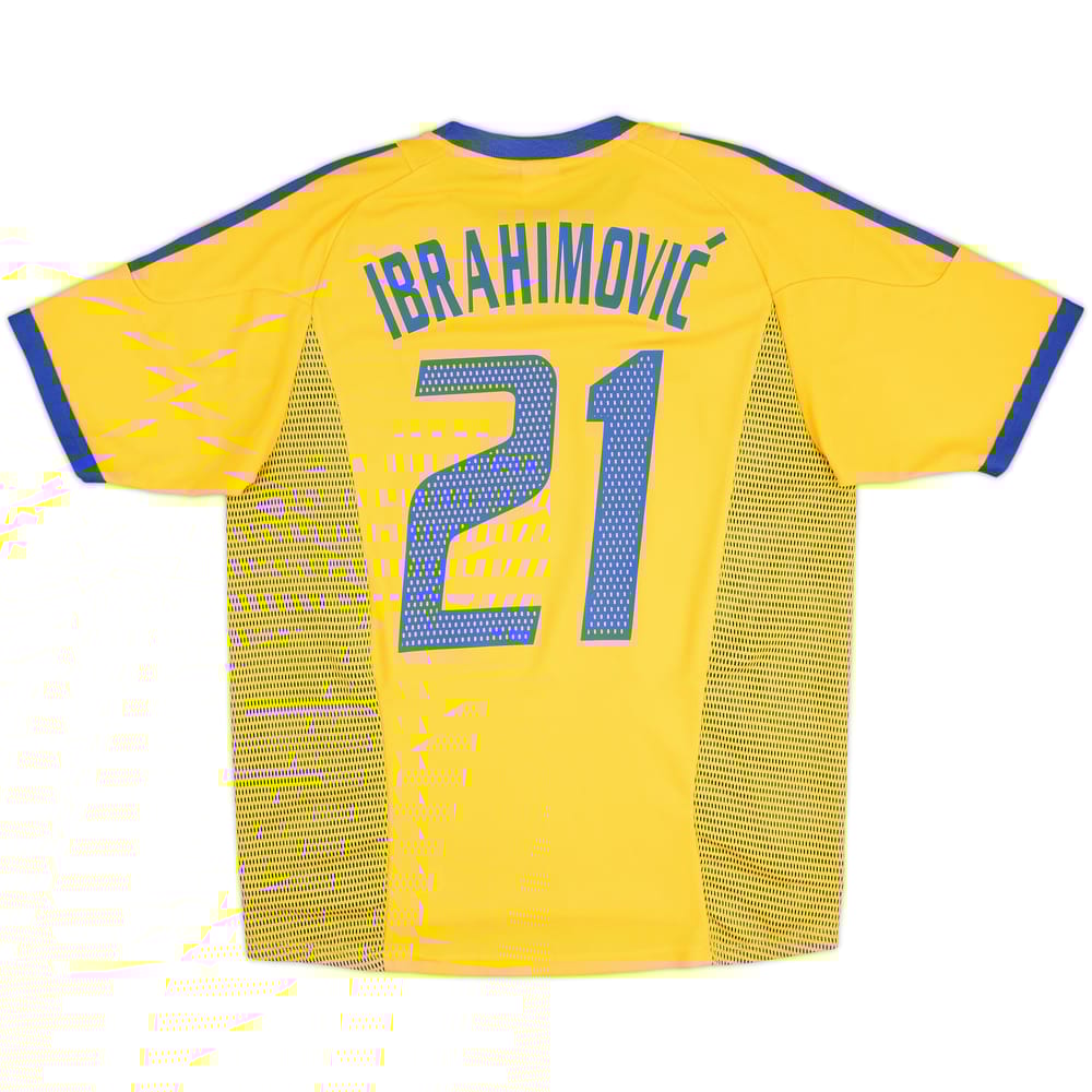 2002-03 Sweden Home Shirt Ibrahimovic #21 - 6/10 - (M)