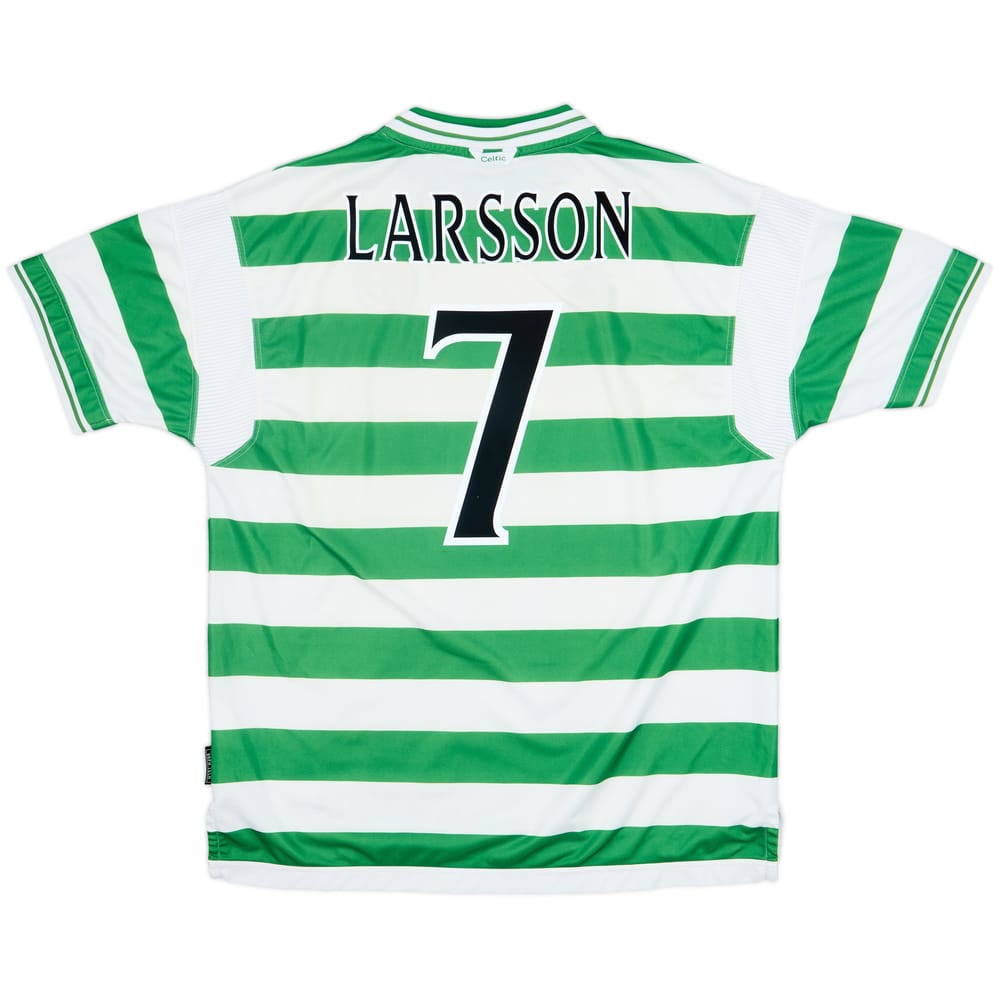 1999-01 Celtic Home Shirt Larsson #7 - 8/10 - (XXL)