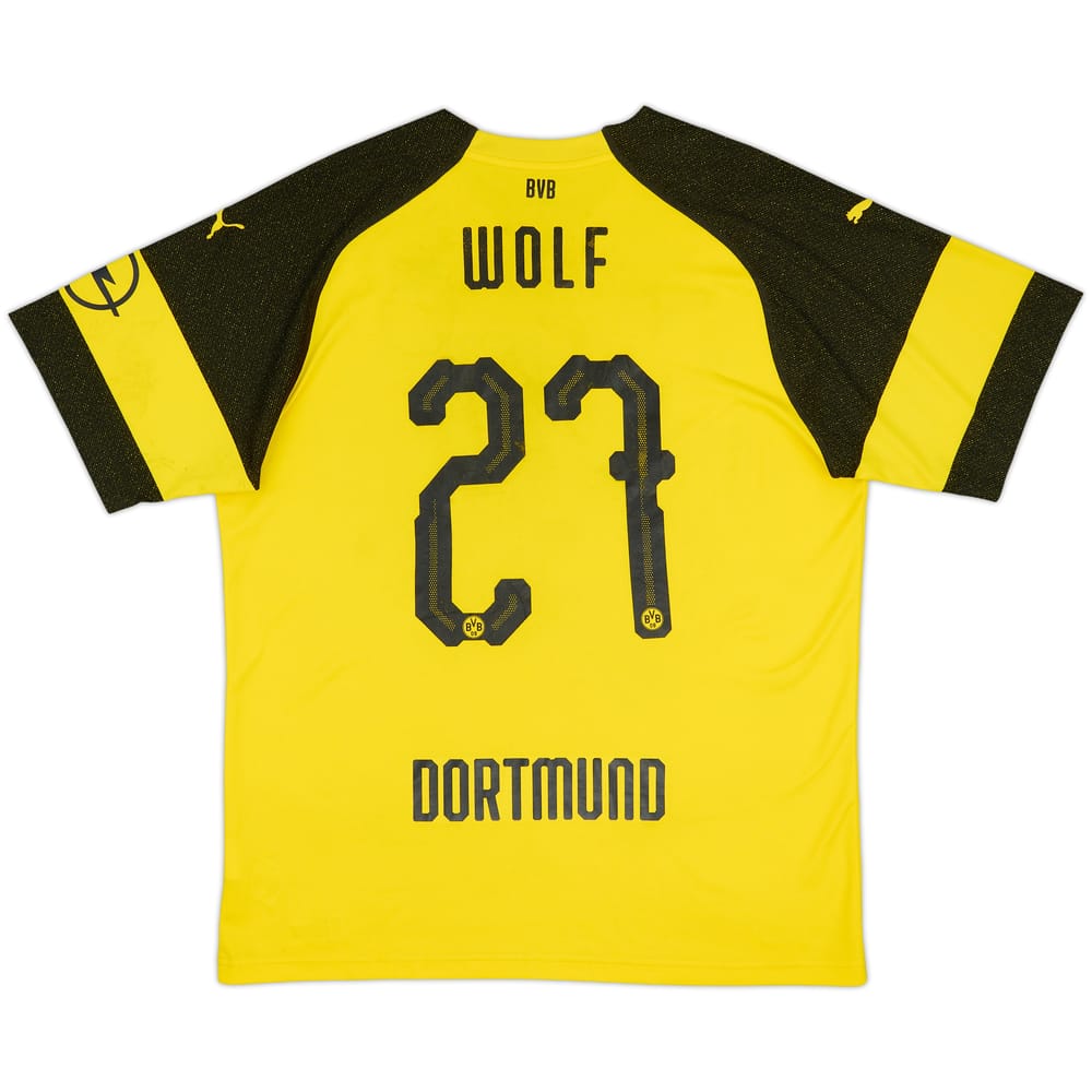 2018-19 Borussia Dortmund Home Shirt Wolf #27 - 6/10 - (XL)