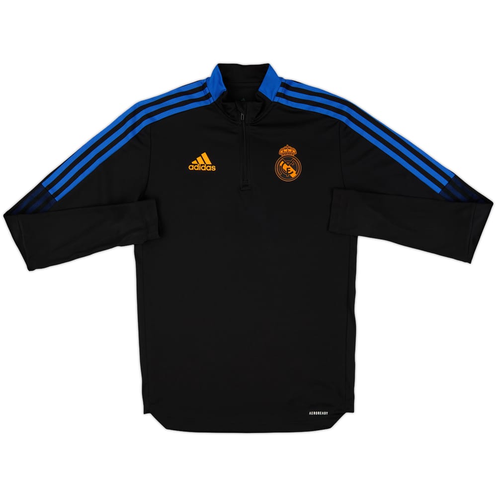 2021-22 Real Madrid adidas 1/4 Zip Drill Top - 9/10 - (S)