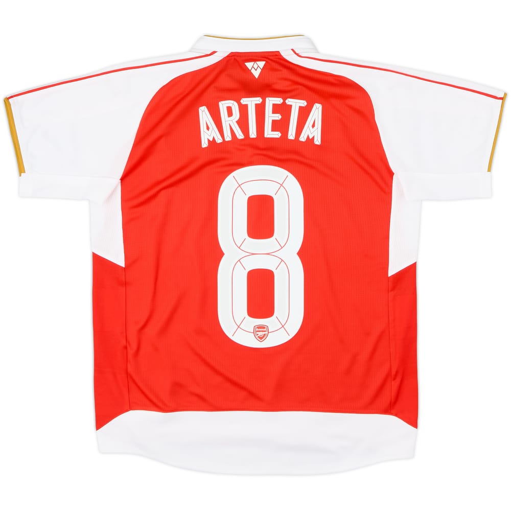 2015-16 Arsenal Home Shirt Arteta #8 - 10/10 - (L.Boys)