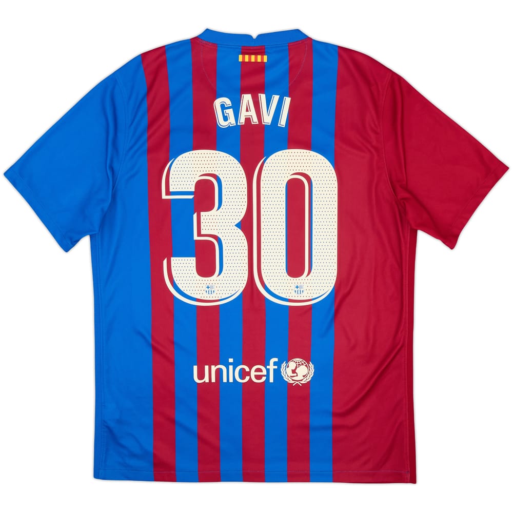 2021-22 Barcelona Home Shirt Gavi #30 - 9/10 - (L)