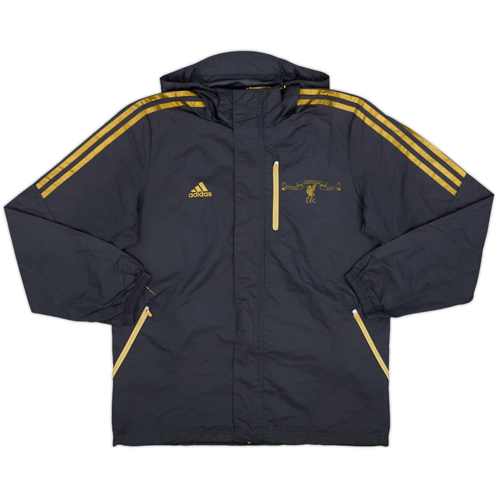 2010-11 Liverpool adidas Hooded Rain Jacket - 7/10 - (S/M)