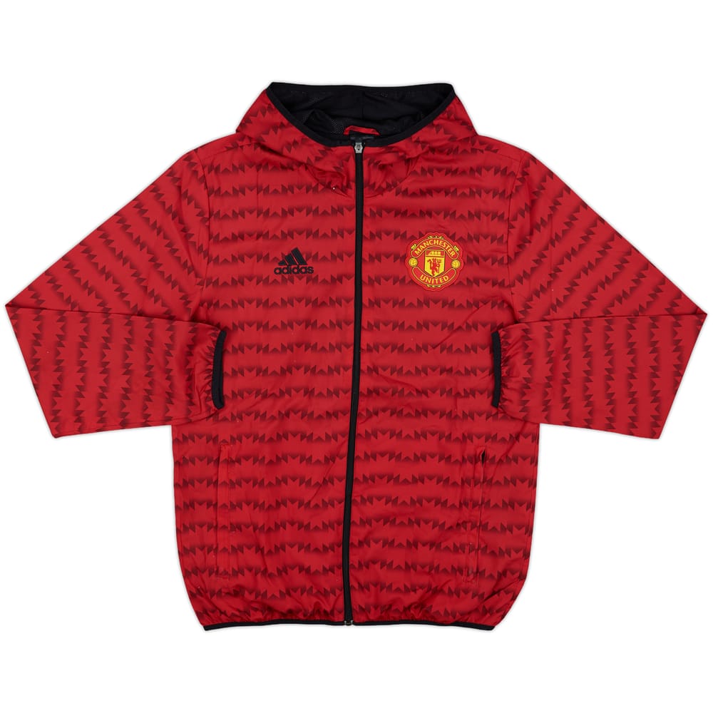 2015-16 Manchester United adidas Hooded Track Jacket - 6/10 - (L)