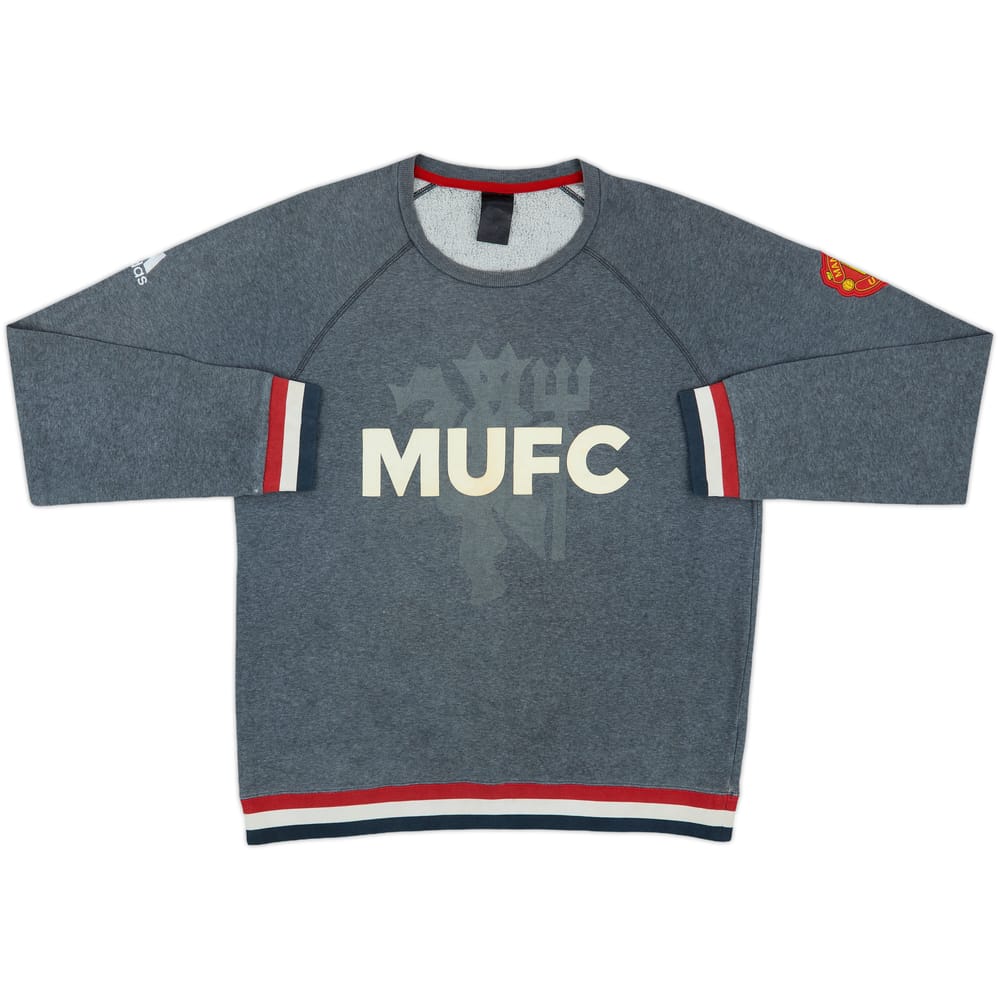 2015-16 Manchester United adidas Sweat Top - 5/10 - (L)