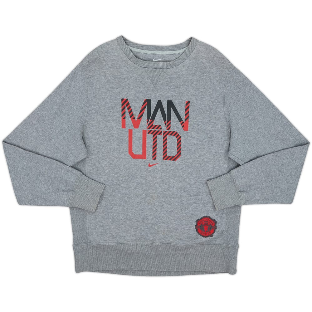 2012-13 Manchester United Nike Sweat Top - 8/10 - (XXL)