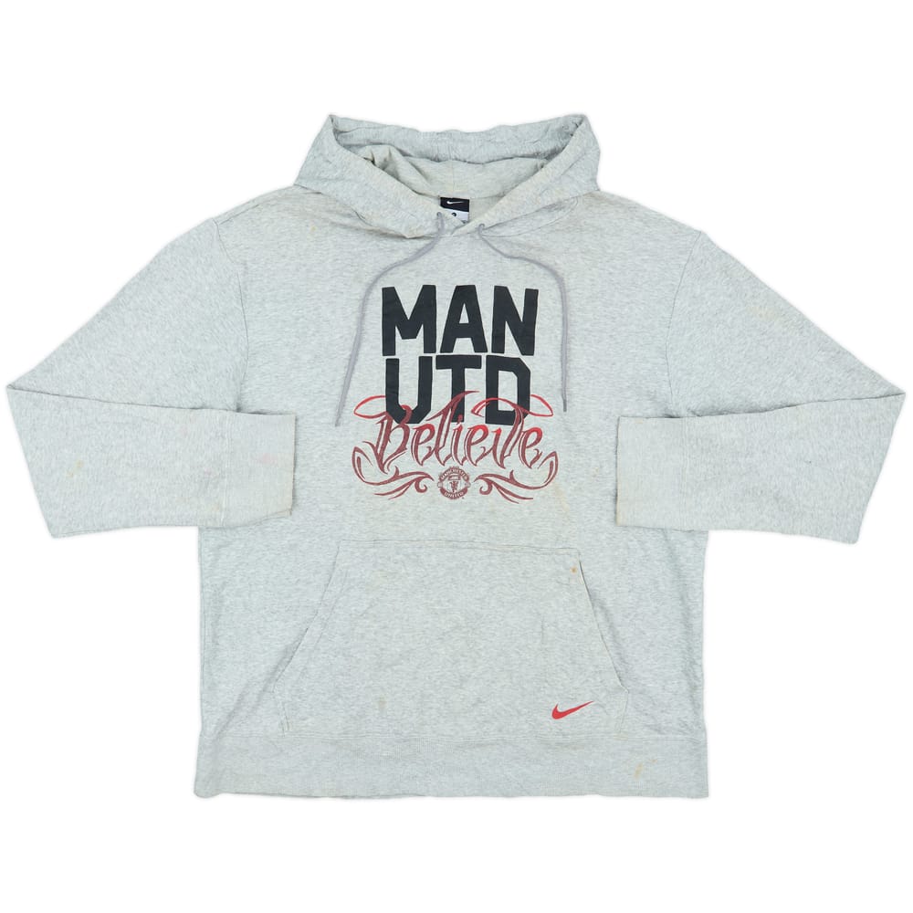 2011-12 Manchester United Nike Hooded Sweat Top - 4/10 - (XL)