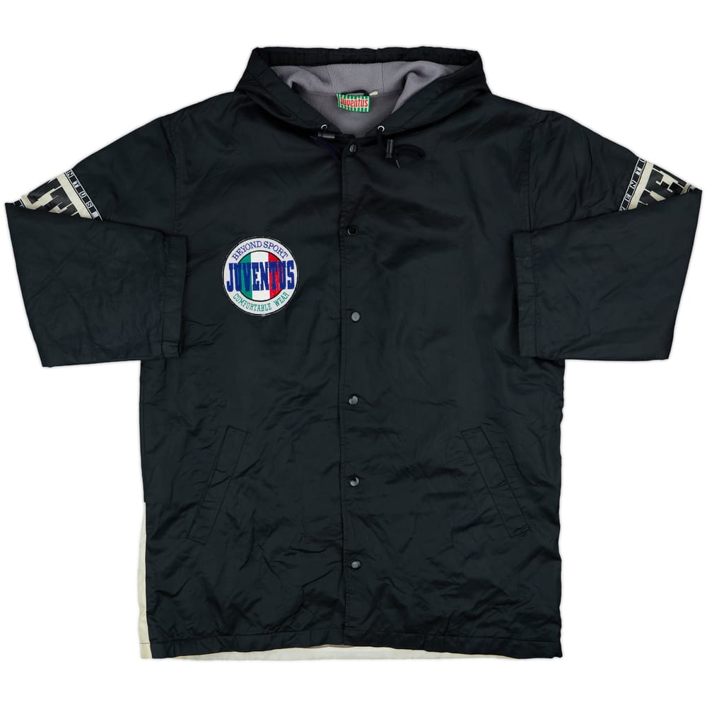 1990s Juventus Bootleg Hooded Bench Coat - 6/10 - (L)