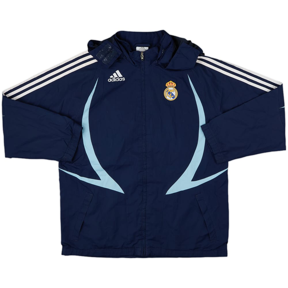 2007-08 Real Madrid adidas Hooded Rain Jacket - 7/10 - (L)
