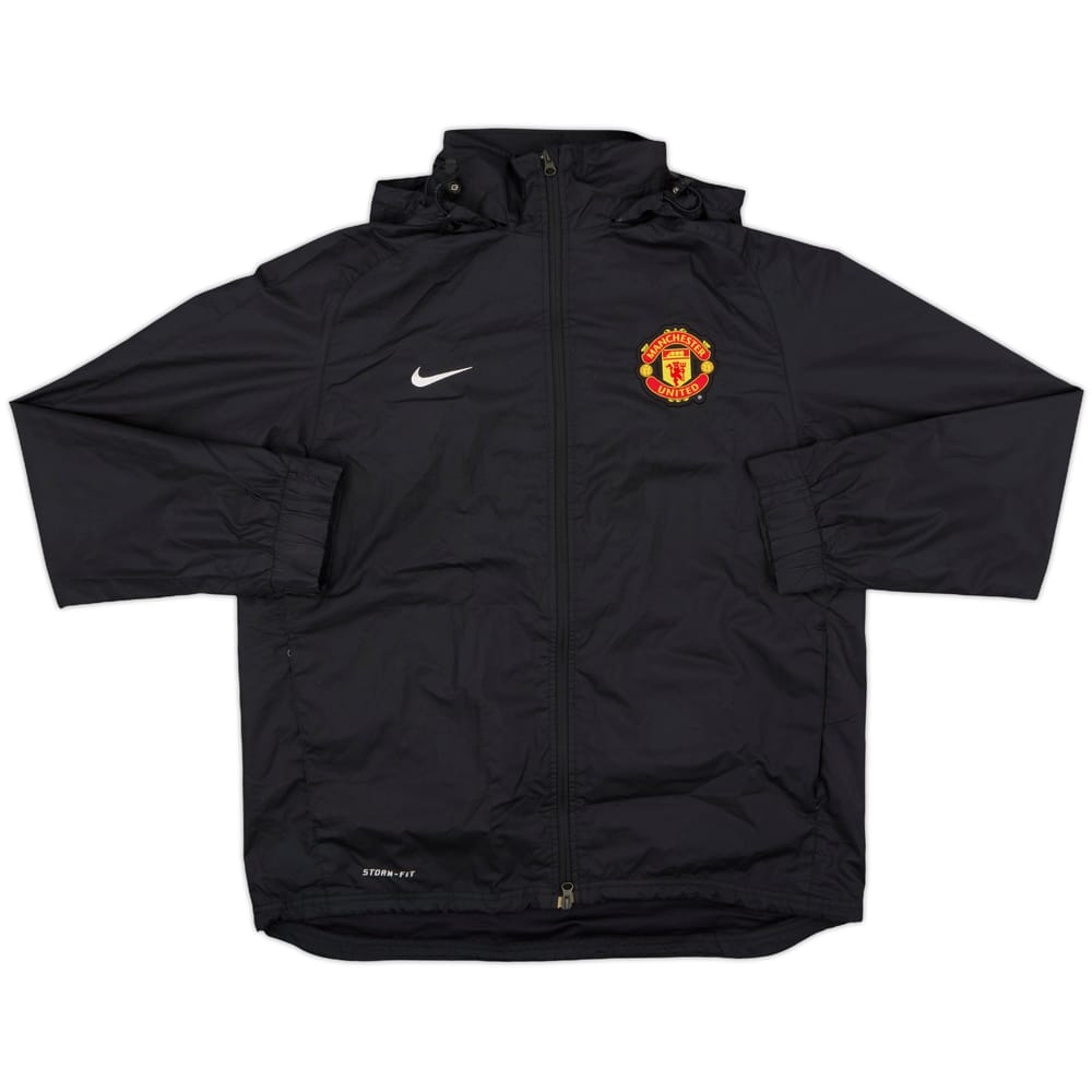 2011-12 Manchester United Nike Hooded Rain Jacket - 10/10 - (XXL)