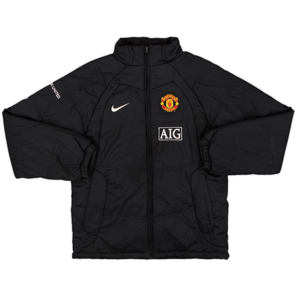 2008-09 Manchester United Nike Padded Bench Coat - 7/10 - (S)
