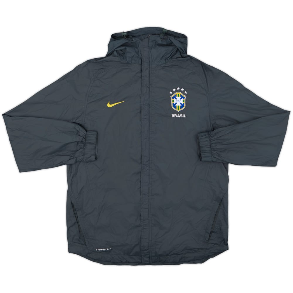 2010-12 Brazil Nike Hooded Rain Jacket - 10/10 - (M)