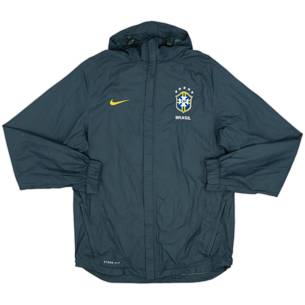 2011-12 Brazil Nike Hooded Rain Jacket - 9/10 - (S)