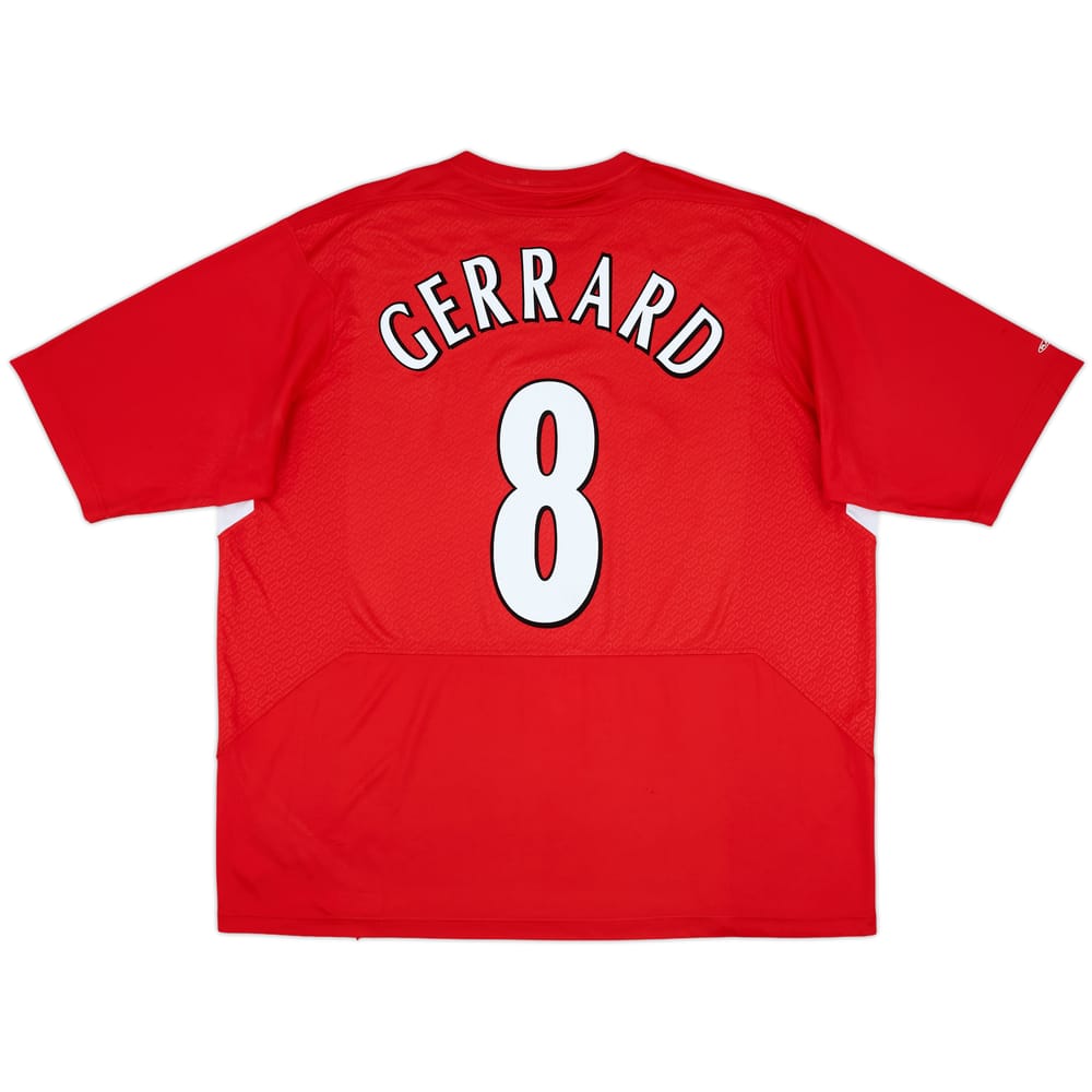 2004-06 Liverpool Home Shirt Gerrard #8 - 6/10 - (XXL)