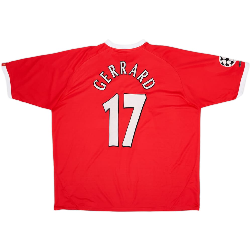 2001-03 Liverpool Liga de Campeones Camiseta Gerrard #17 - 8/10 - (XXL)