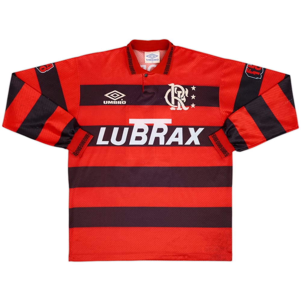 1994-95 Flamengo Centenary Home L/S Shirt #11 - 6/10 - (L)