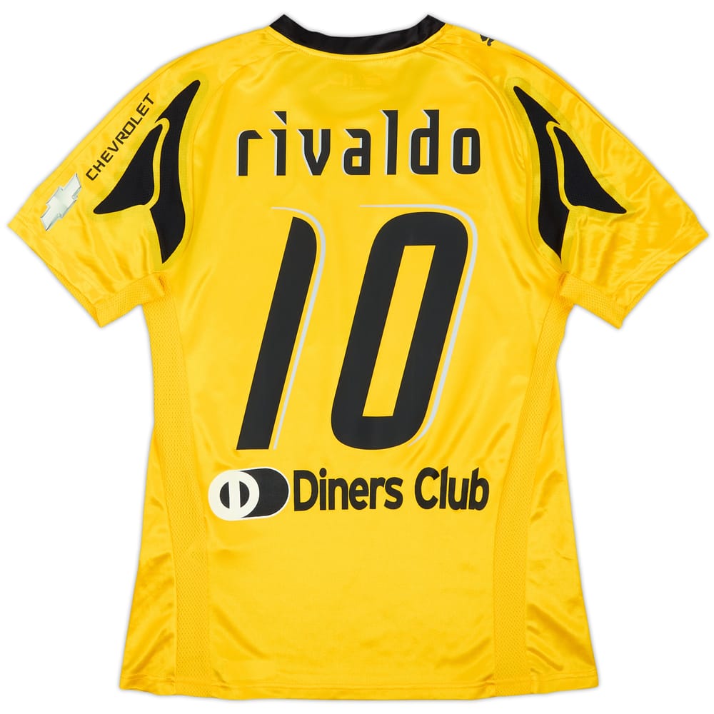 2007-08 AEK Athens Home Shirt Rivaldo #10 (M)