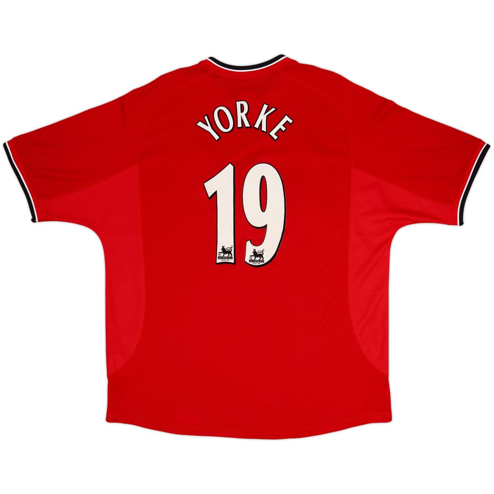 2000-02 Manchester United Home Shirt Yorke #19 - 8/10 - (XXL)