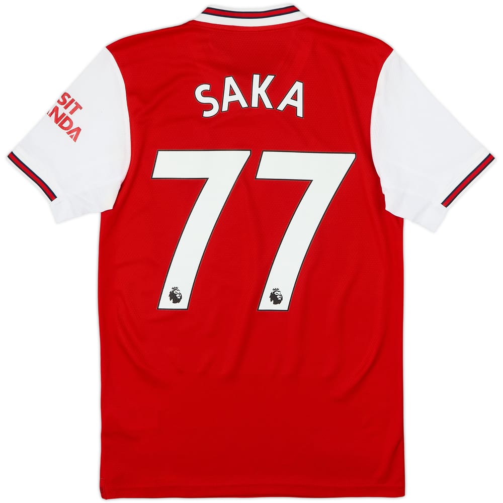 2019-20 Arsenal Home Shirt Saka #77 - 6/10 - (XS)