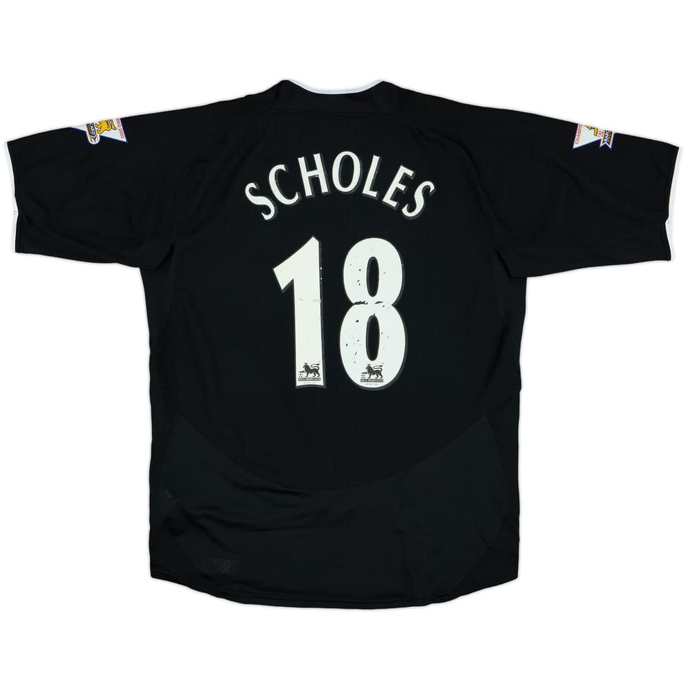 2003-05 Manchester United Away Shirt Scholes #18 - 7/10 - (L)