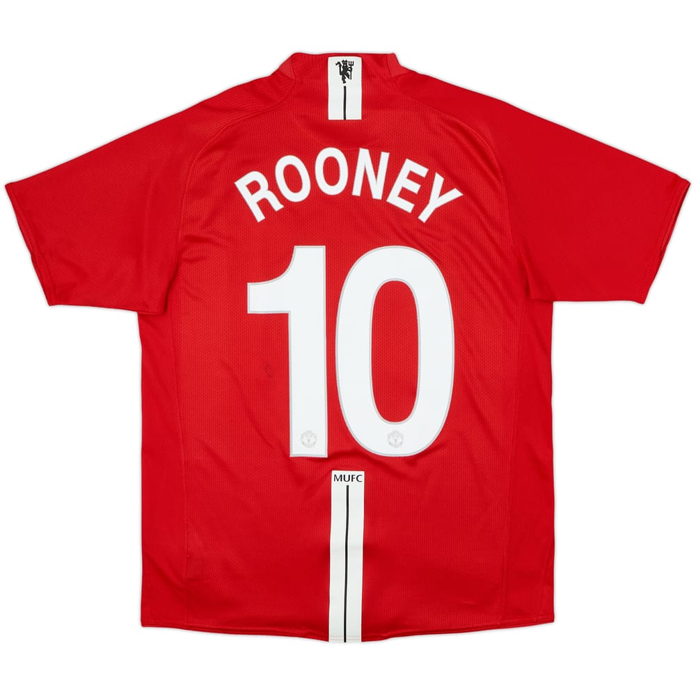 2007-09 Manchester United Home Shirt Rooney #10 - 7/10 - (M)