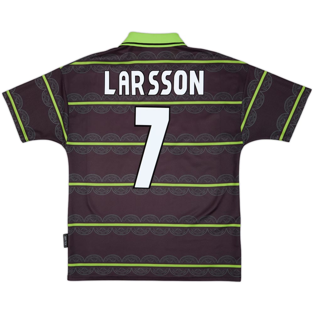 1998-99 Celtic Away Shirt Larsson #7 - 9/10 - (M)