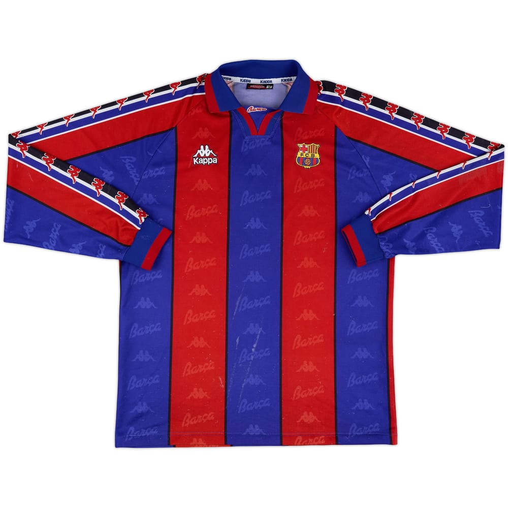 1995-97 Barcelona Home L/S Shirt - 7/10 - (XL)