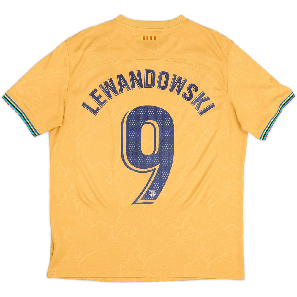 2022-23 Barcelona Away Shirt Lewandowski #9 - 9/10 - (L)
