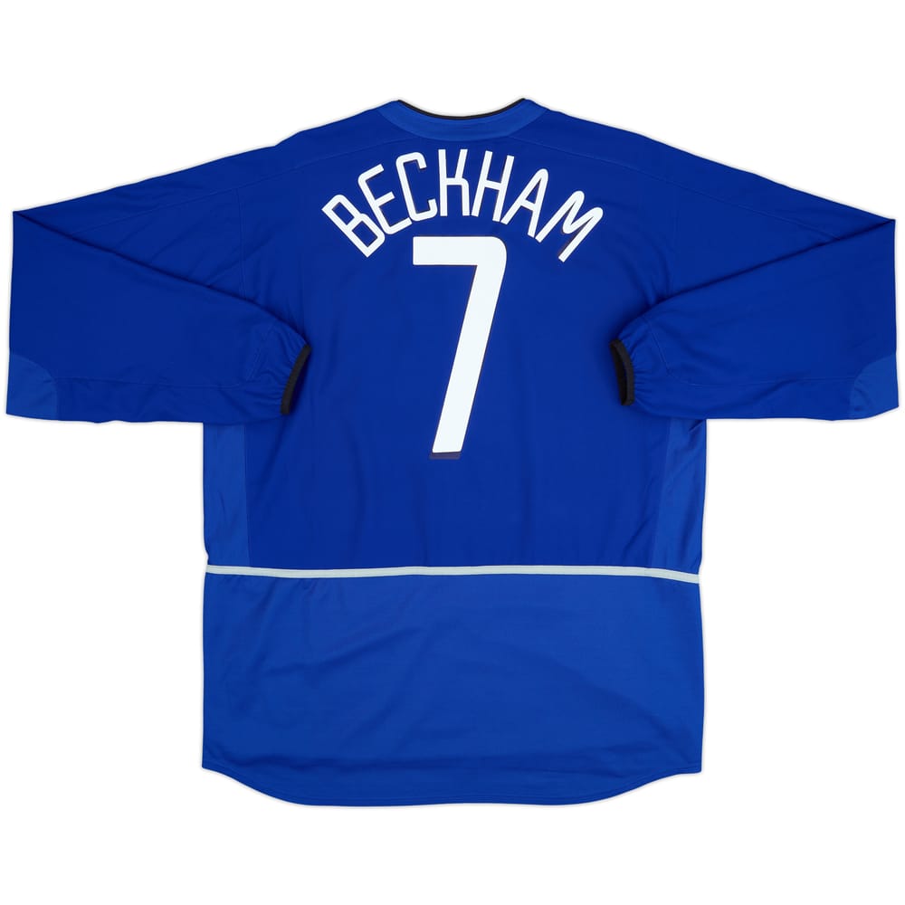 2002-03 Manchester United Third L/S Shirt Beckham #7 - 6/10 - (XL)