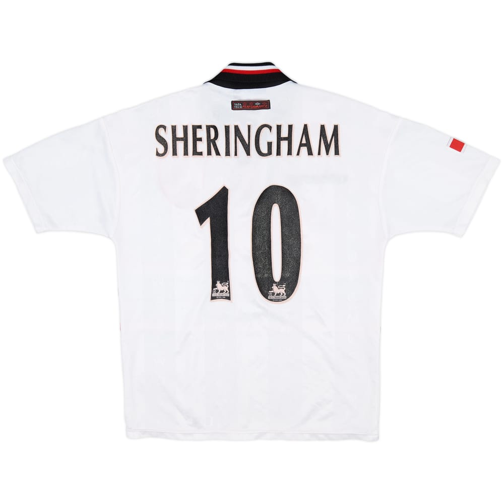 Camiseta de visitante del Manchester United 1997-99 Sheringham #10 - 8/10 - (Juvenil)