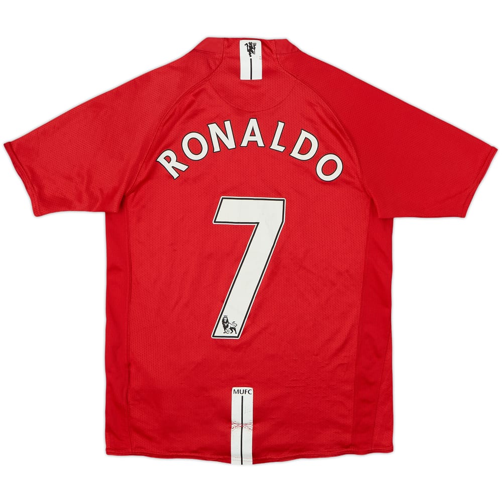 2007-09 Manchester United Home Shirt Ronaldo #7 - 6/10 - (XL.Boys)