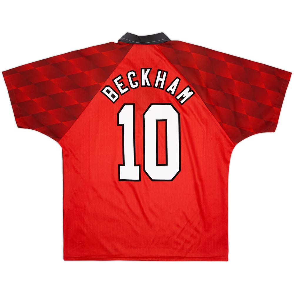 1996-98 Manchester United Home Shirt Beckham #10 - 5/10 - (L)