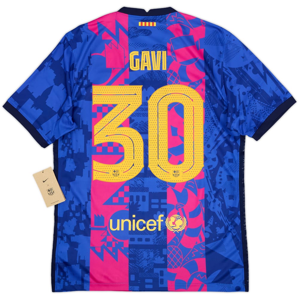 2021-22 Barcelona Third Shirt Gavi #30 (M)