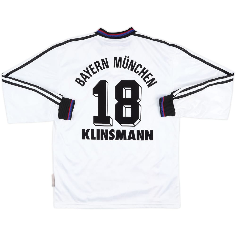1996-98 Bayern Munich Player Issue Away L/S Shirt Klinsmann #18 - 9/10 - (S)
