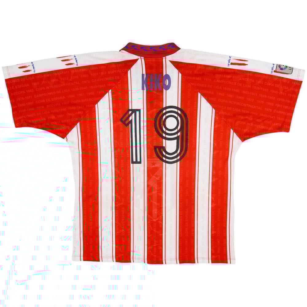 1995-96 Atletico Madrid Home Shirt Kiko #19 - 8/10 - (XL)