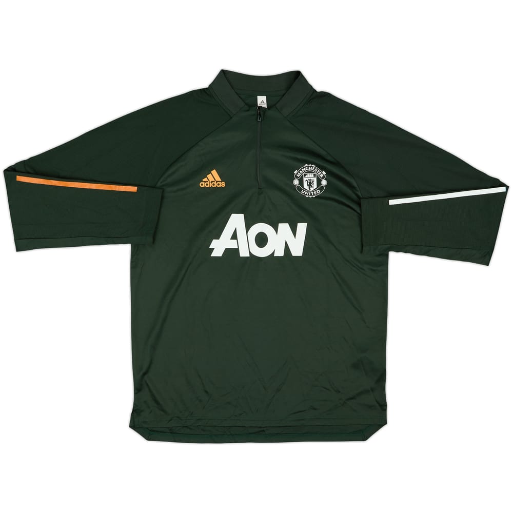 2020-21 Manchester United adidas 1/4 Zip Drill Top - 8/10 - (XL)