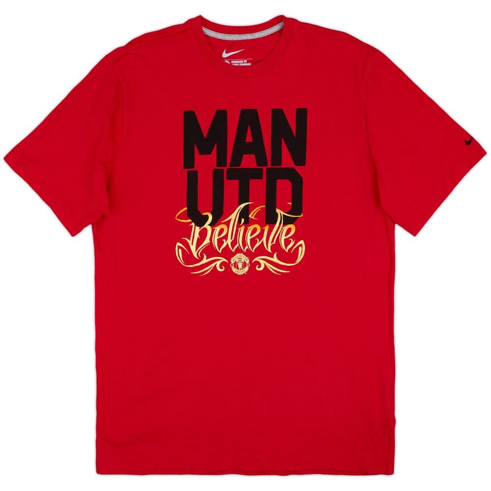 2011-12 Manchester United Nike Cotton Tee - 8/10 - (XL)