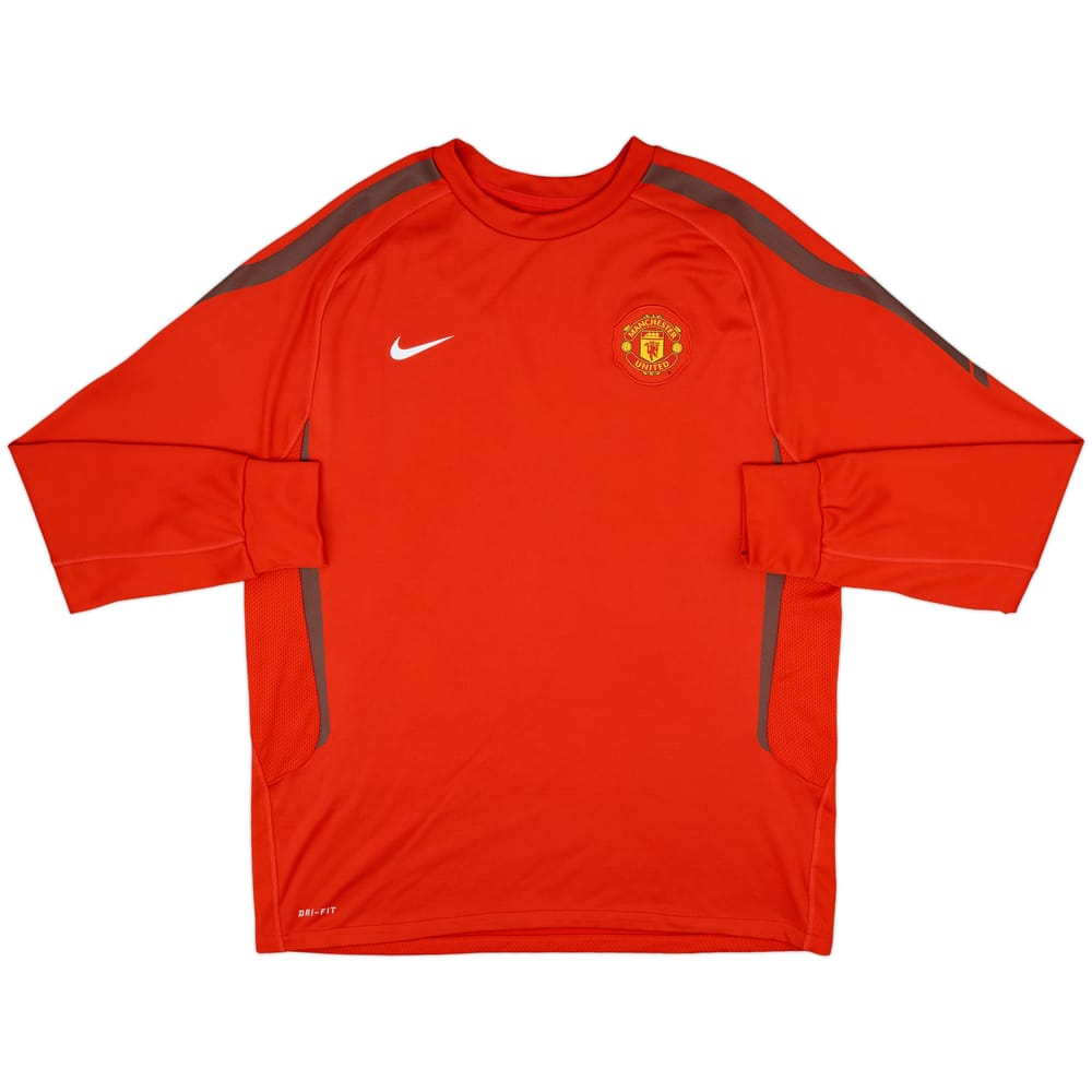 2010-11 Manchester United Nike Sweat Top - 10/10 - (XL)