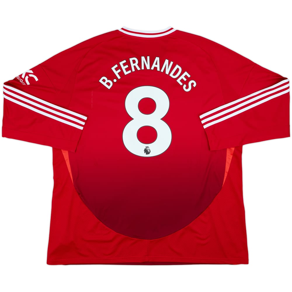 2024-25 Manchester United Home L/S Shirt B.Fernandes #8 - 8/10 - (3XL)