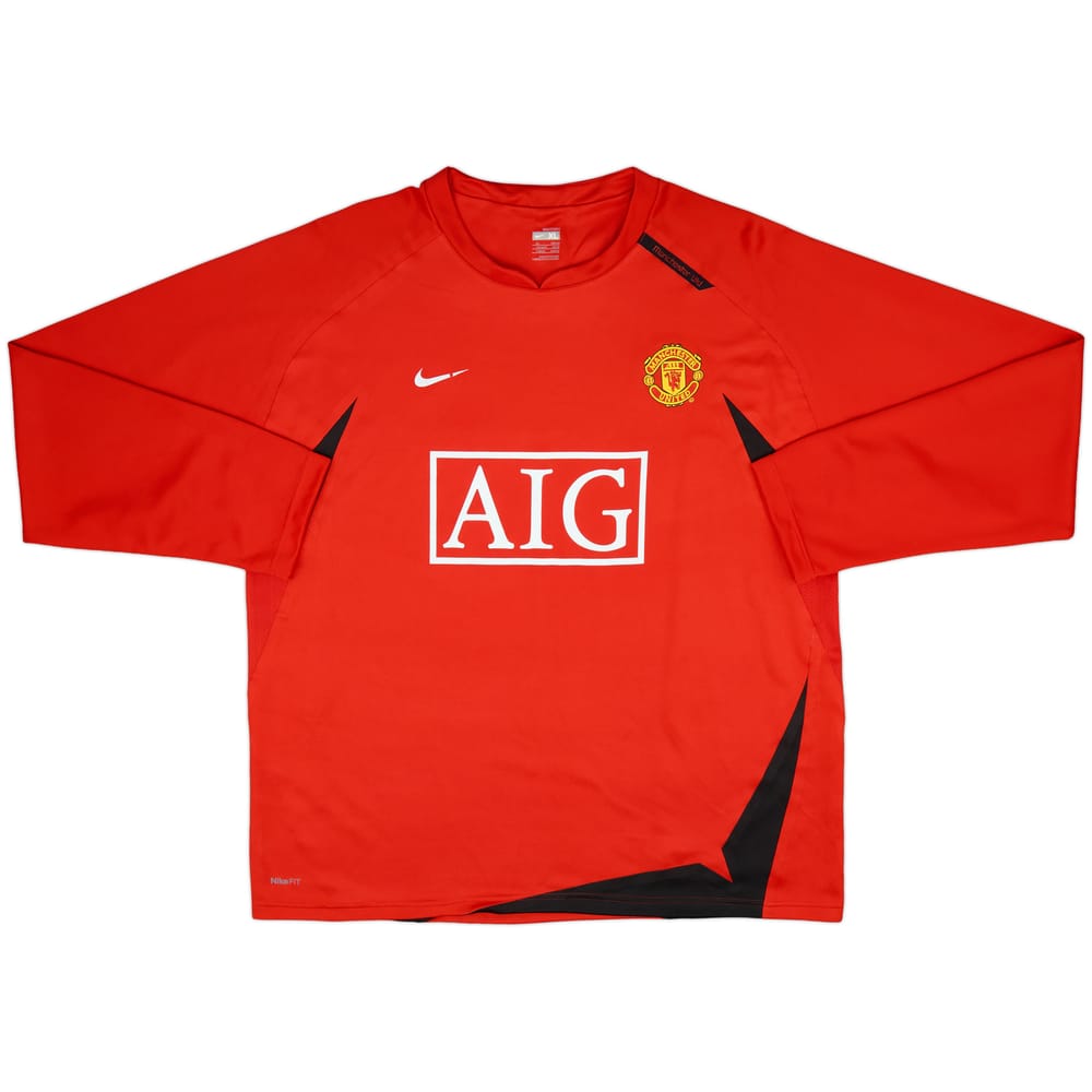 2007-08 Manchester United Nike Sweat Top - 6/10 - (XL)