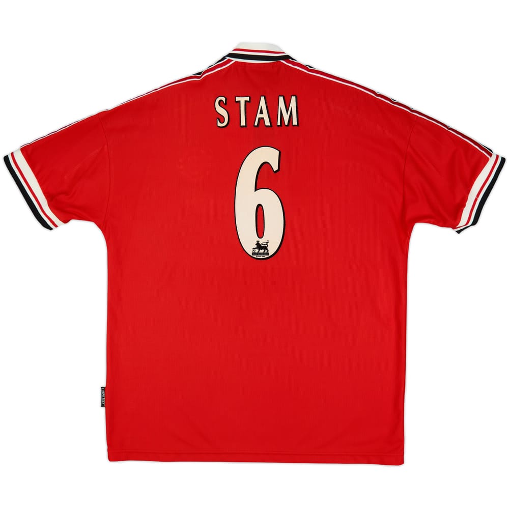 1998-00 Manchester United Home Shirt Stam #6 - 9/10 - (XL)
