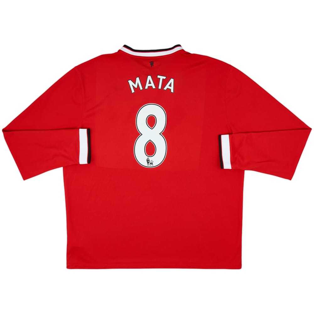 2014-15 Manchester United Home L/S Shirt Mata #8 - 8/10 - (XXL)