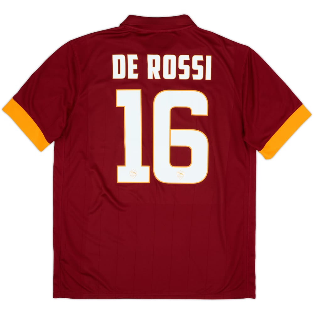 2014-15 Roma Home Shirt De Rossi #16 - 6/10 - (L)