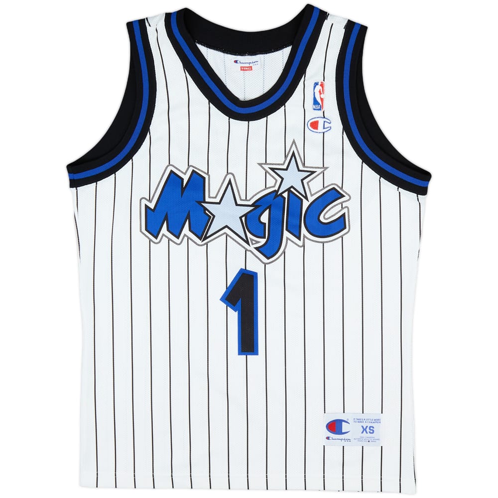 1993-98 Orlando Magic Hardaway #1 Champion Home Jersey - 9/10 - (XS)