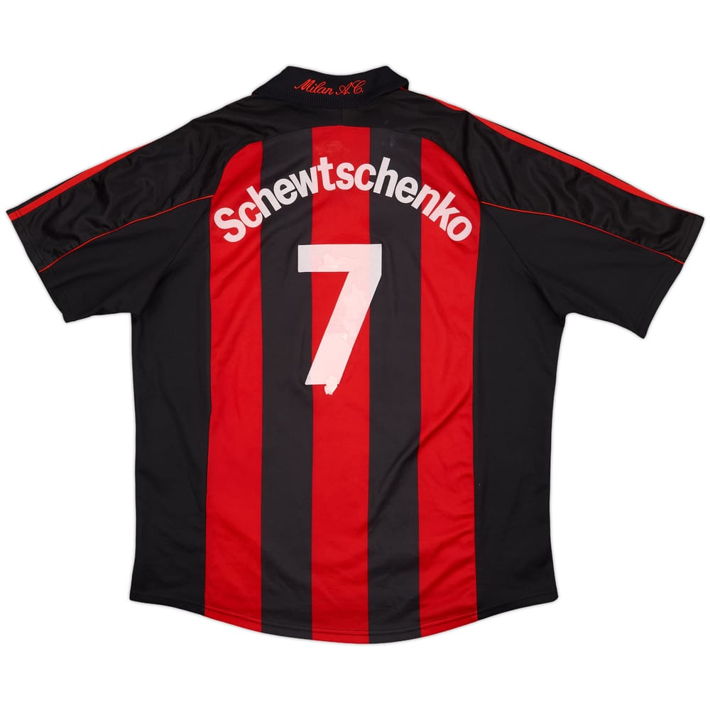 2000-02 AC Milan Home Shirt Schewtschenko #7 - 4/10 - (XXL)
