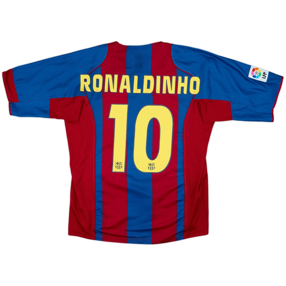 2004-05 Barcelona Home Shirt Ronaldinho #10 - 8/10 - (M)