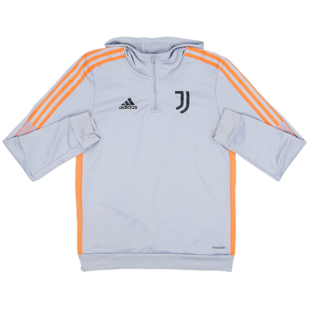 2022-23 Juventus adidas Hooded 1/4 Zip Drill Top - 8/10 - (XL.Boys)