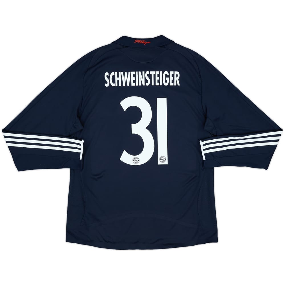 2008-09 Bayern Munich Player Issue Away L/S Shirt Schweinsteiger #31 - 8/10 - (L)