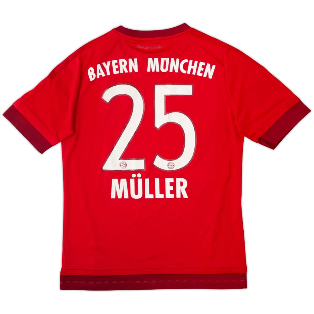 2015-16 Bayern Munich Home Shirt Muller #25 - 6/10 - (XL.Boys)